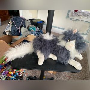 Vtg 24” Persian Realistic Cat TB Trading Co DANDEE Cat Stuffed Plush